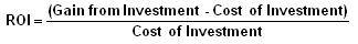 Market Mix ROI = (Gain from investment - Cost of Investment)/ Cost of Investment 