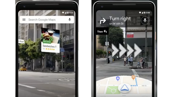 google maps AR and camera changes in the IO18 event