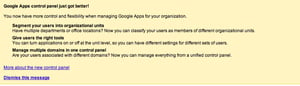 Google Apps Dashboard Changes