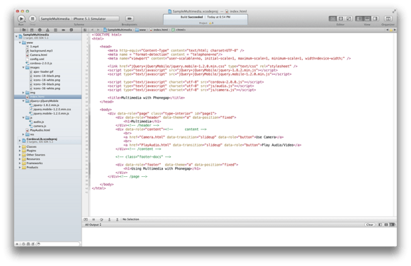 Using Multimedia with Phonegap