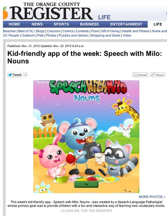 Speech with Milo: Nouns