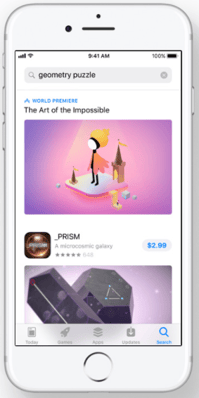 search result page is a change in iOS 11 app store that will help in app discovery
